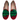 Women's Turkish Kilim Loafers Green & Red 10 US/41 EU handcrafted ethical production by OCELOT MARKET Global Marketplace for Handmade Products