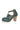 Incognito Leather Heels in Emerald by Bali ELF, artisan-crafted scalloped t-strap, ethically made, Global Marketplace stylish footwear